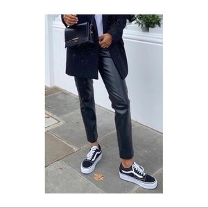 NWOT - Black leather pants